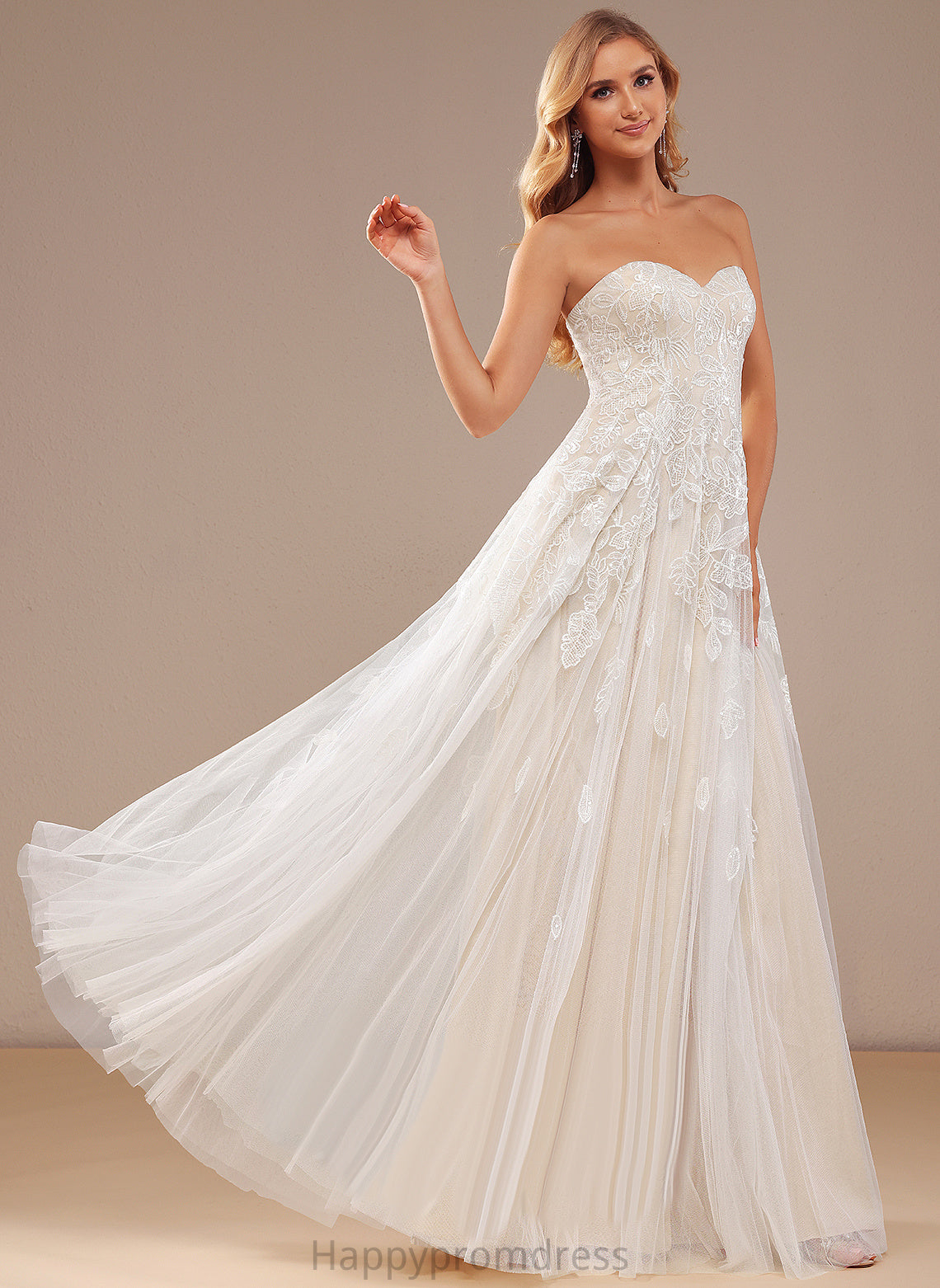 With Lace Sequins Floor-Length Daniella Dress Wedding Dresses Sweetheart Wedding A-Line