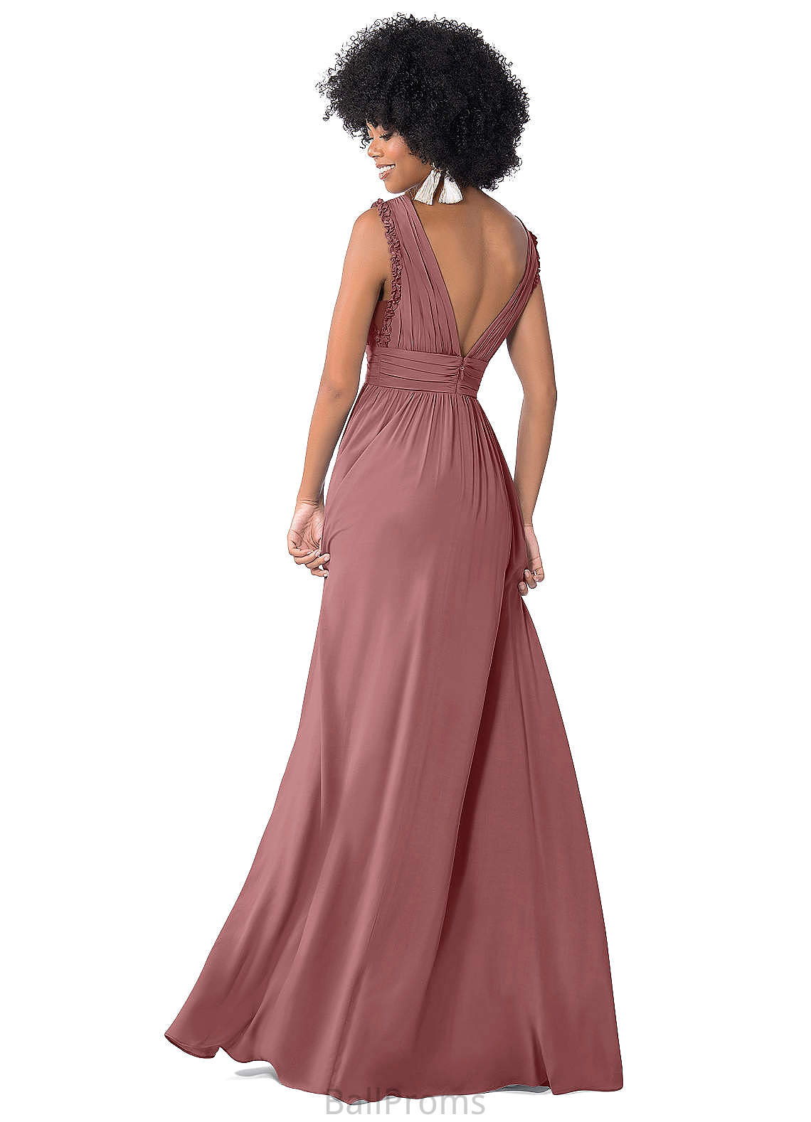 Jolie A-Line/Princess Scoop Empire Waist Floor Length Sleeveless Bridesmaid Dresses