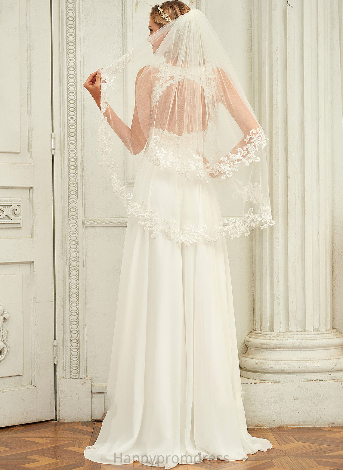 Dress Train A-Line V-neck Lace Sweep Wedding Dresses Chiffon Wedding With Lace Kenya