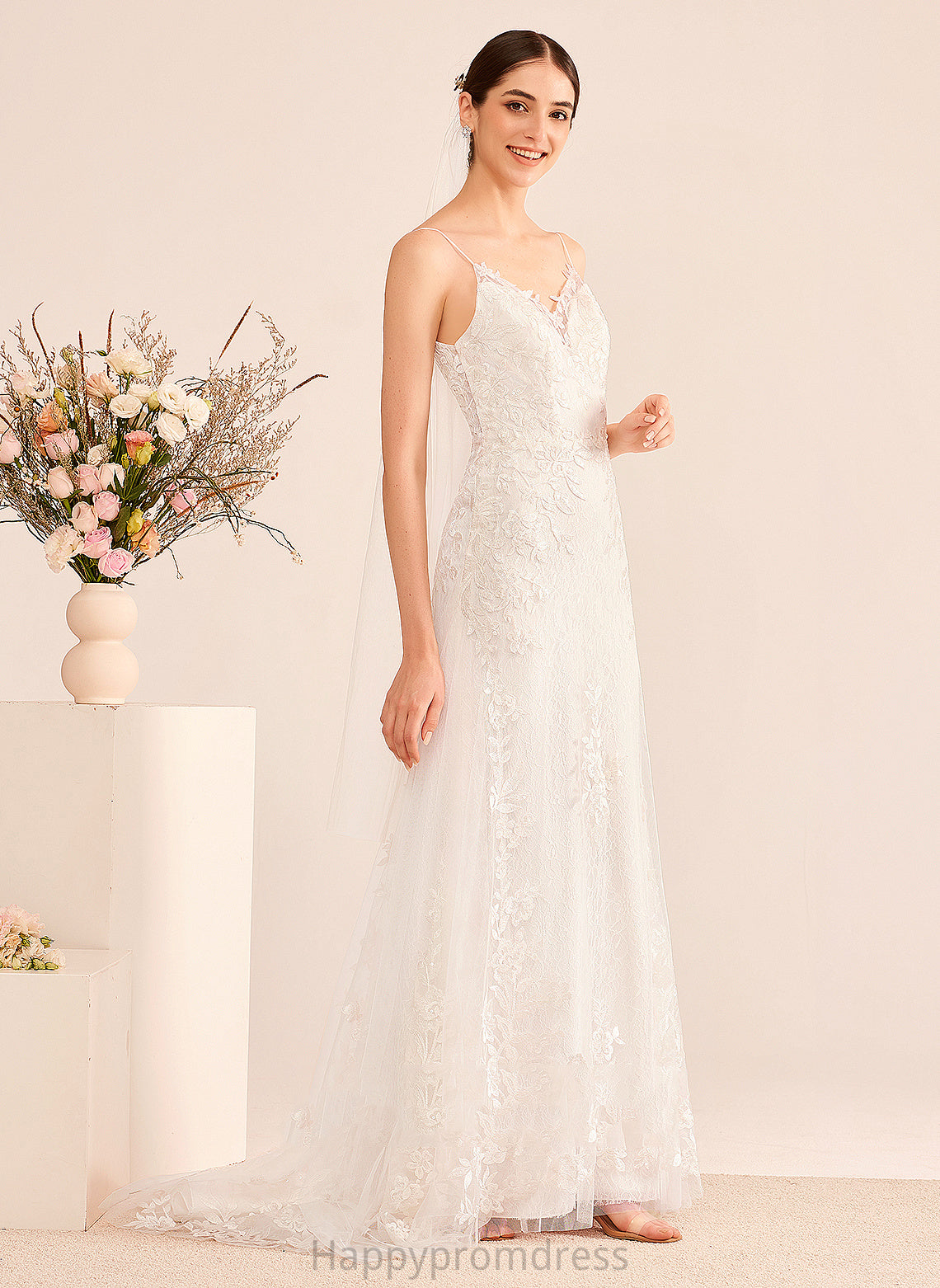 Train Lace Court With Wedding Wedding Dresses Alyson A-Line Dress Sequins Tulle V-neck