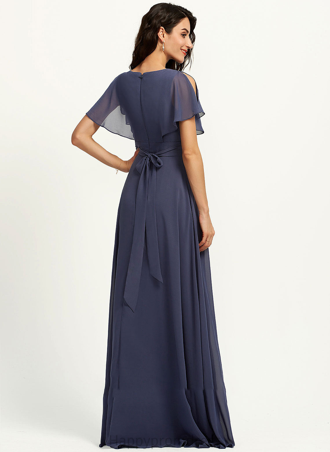 Neckline Fabric Silhouette Length V-neck Floor-Length A-Line Straps Gabriella Floor Length Sheath/Column Sleeveless Bridesmaid Dresses