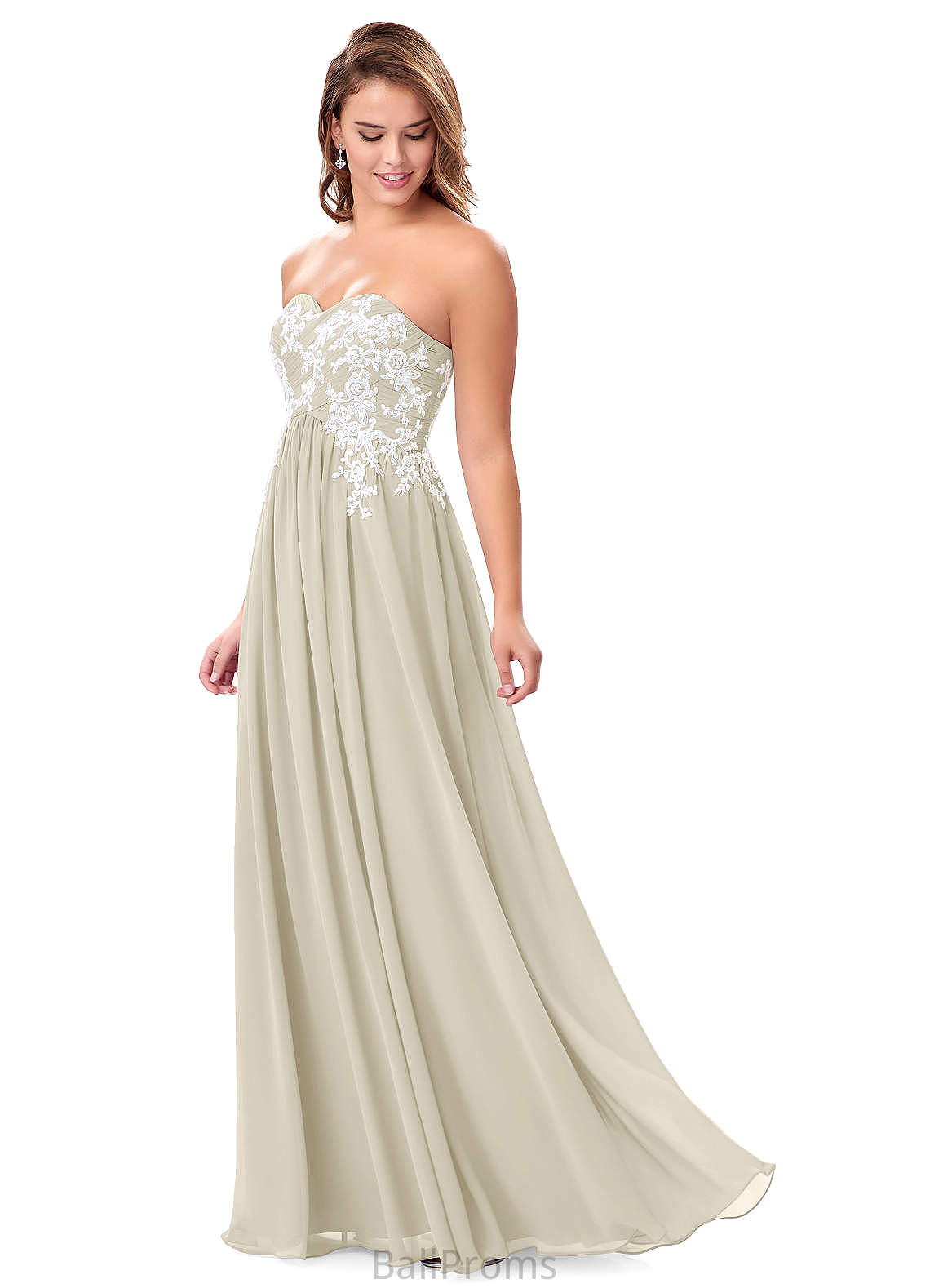 Danika Tea Length Sleeveless Natural Waist A-Line/Princess Spaghetti Staps Bridesmaid Dresses