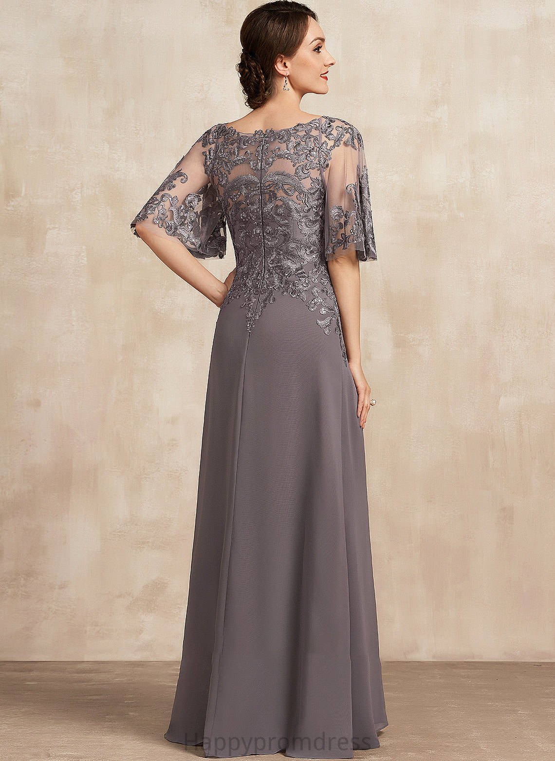 the Lace of With Mother of the Bride Dresses Dress Bride Scoop Chiffon Mother Sequins Neck Floor-Length A-Line Phoenix