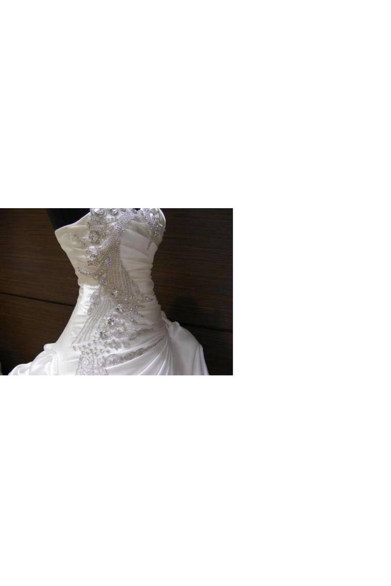 Wedding Dresses Sweetheart Taffeta With Ruffles And Beads Chapel Train