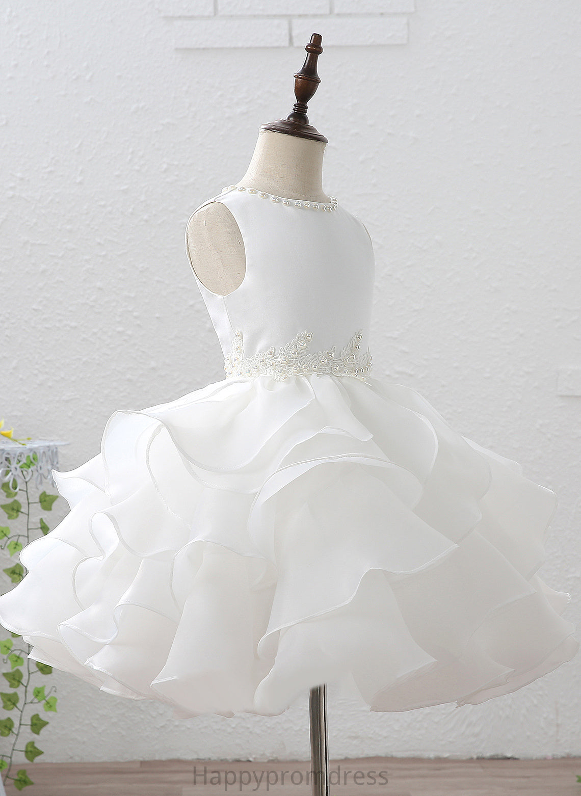 Flower Girl Dresses Maureen Ruffles/Beading/Appliques Court Train - Girl Dress Organza/Satin With Sleeveless Flower Ball-Gown/Princess Neck Scoop