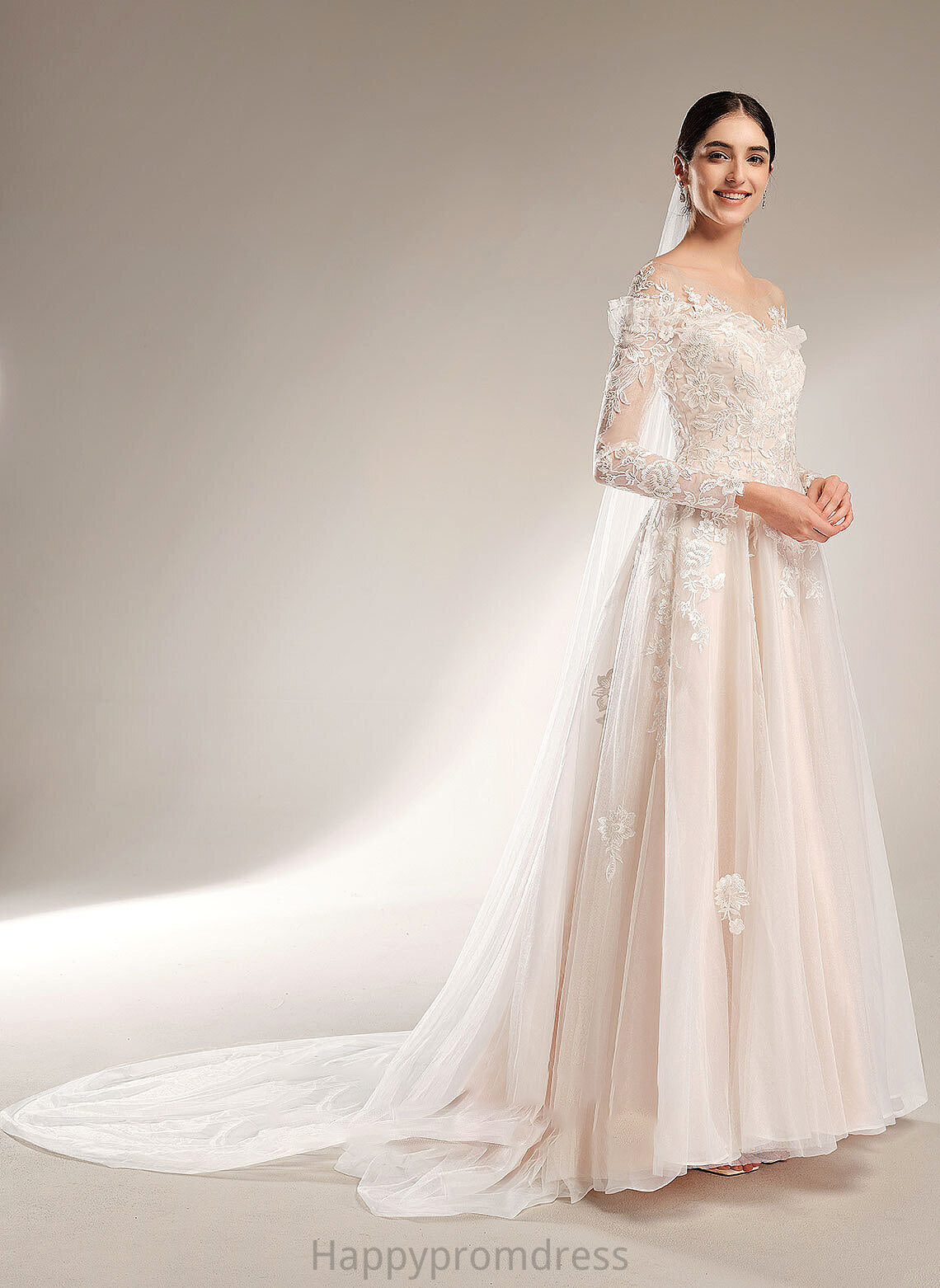 With Court Off-the-Shoulder Train Ball-Gown/Princess Wedding Wedding Dresses Nathaly Dress Sequins