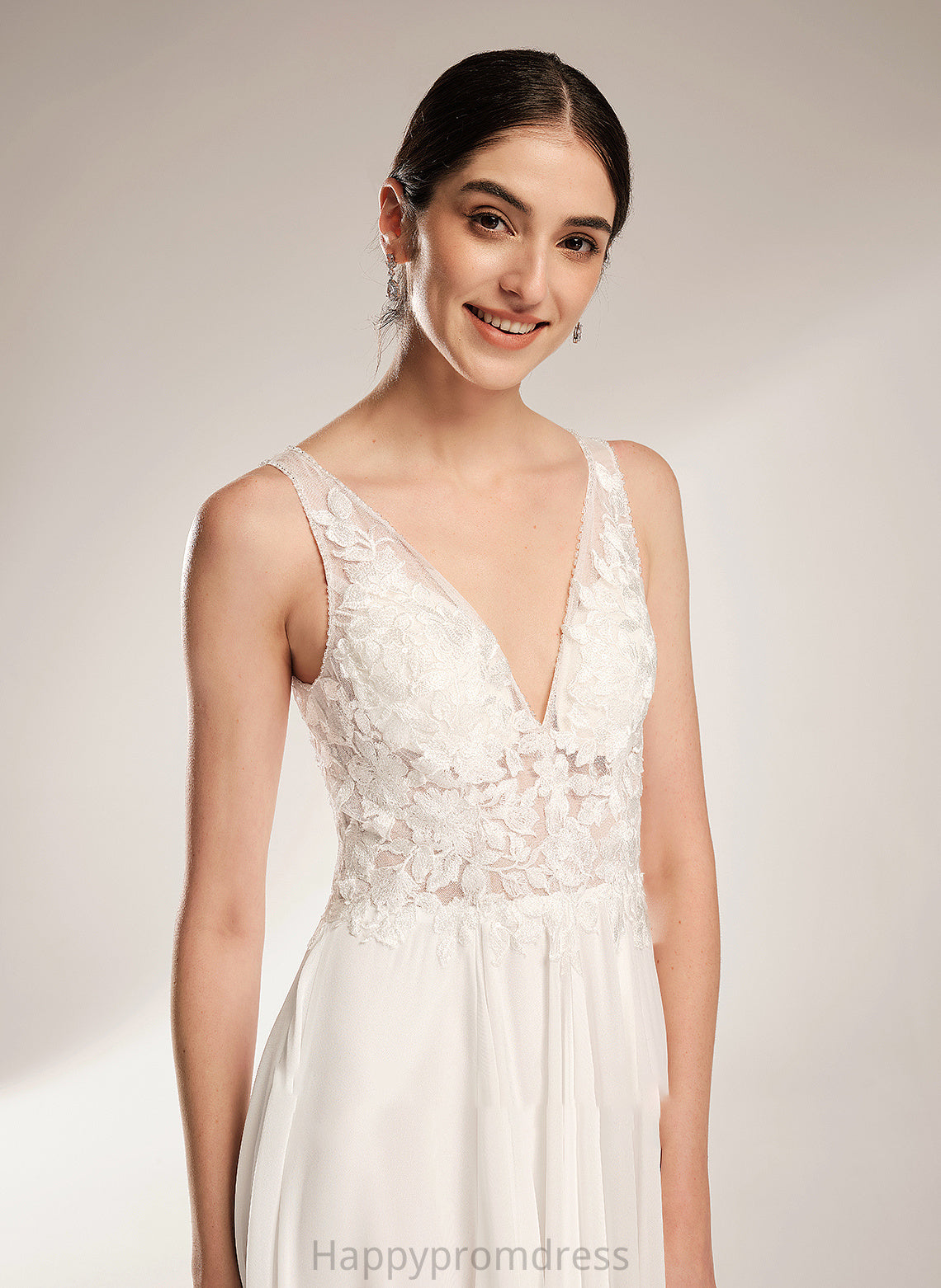 V-neck Beading Dress Wedding Jaidyn Train A-Line Wedding Dresses With Court Sequins