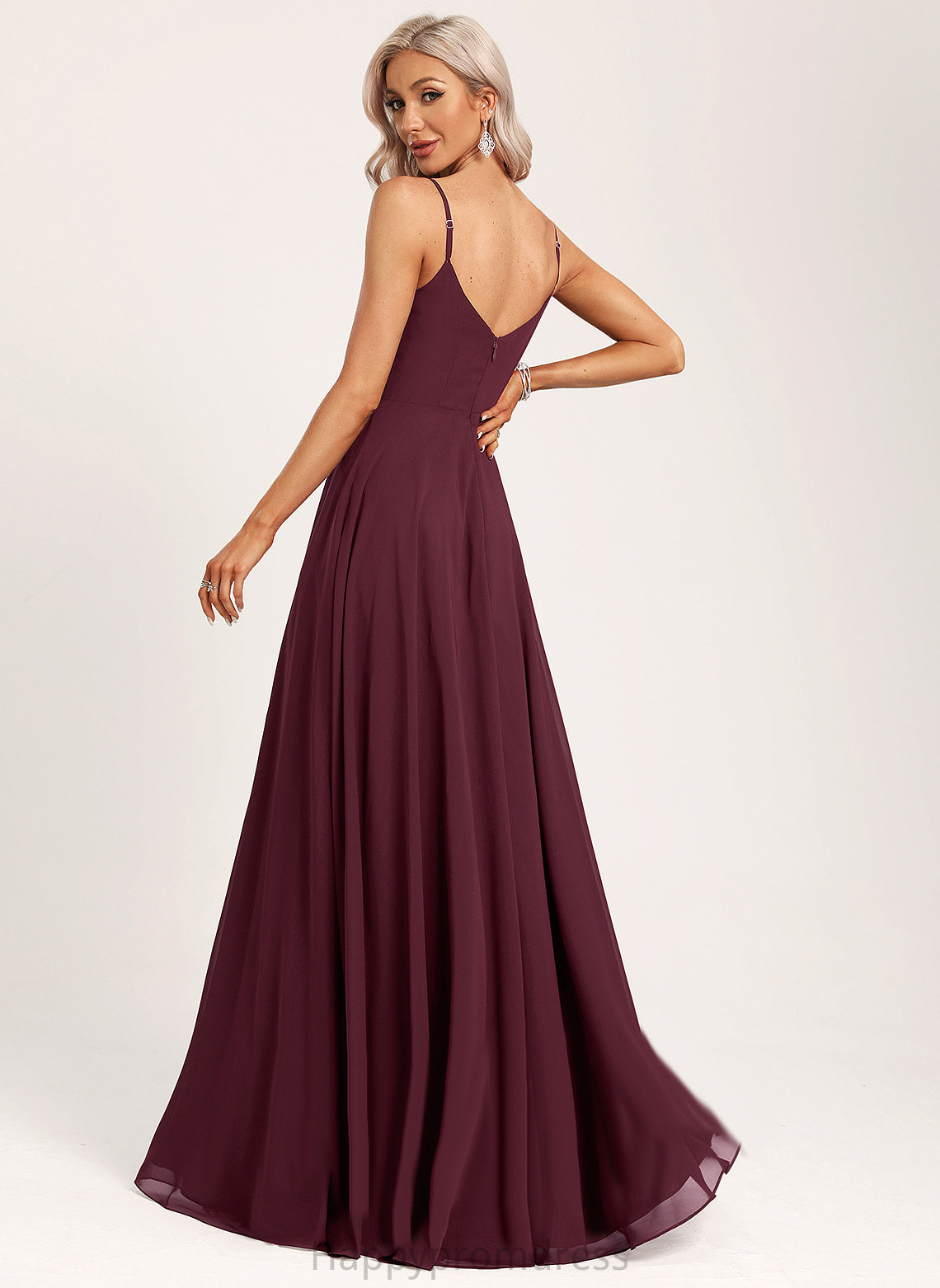 V-neck Floor-Length Fabric Neckline Straps&Sleeves A-Line Length Silhouette Lailah A-Line/Princess Floor Length Empire Waist Bridesmaid Dresses