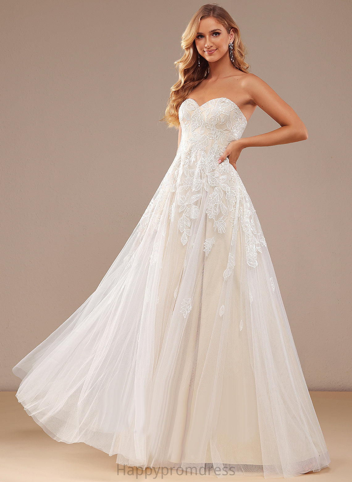 With Lace Sequins Floor-Length Daniella Dress Wedding Dresses Sweetheart Wedding A-Line