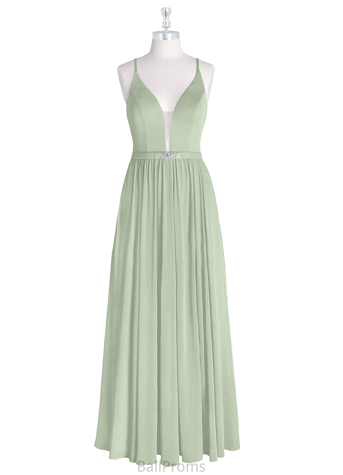 Yvonne V-Neck A-Line/Princess Sleeveless Natural Waist Floor Length Bridesmaid Dresses