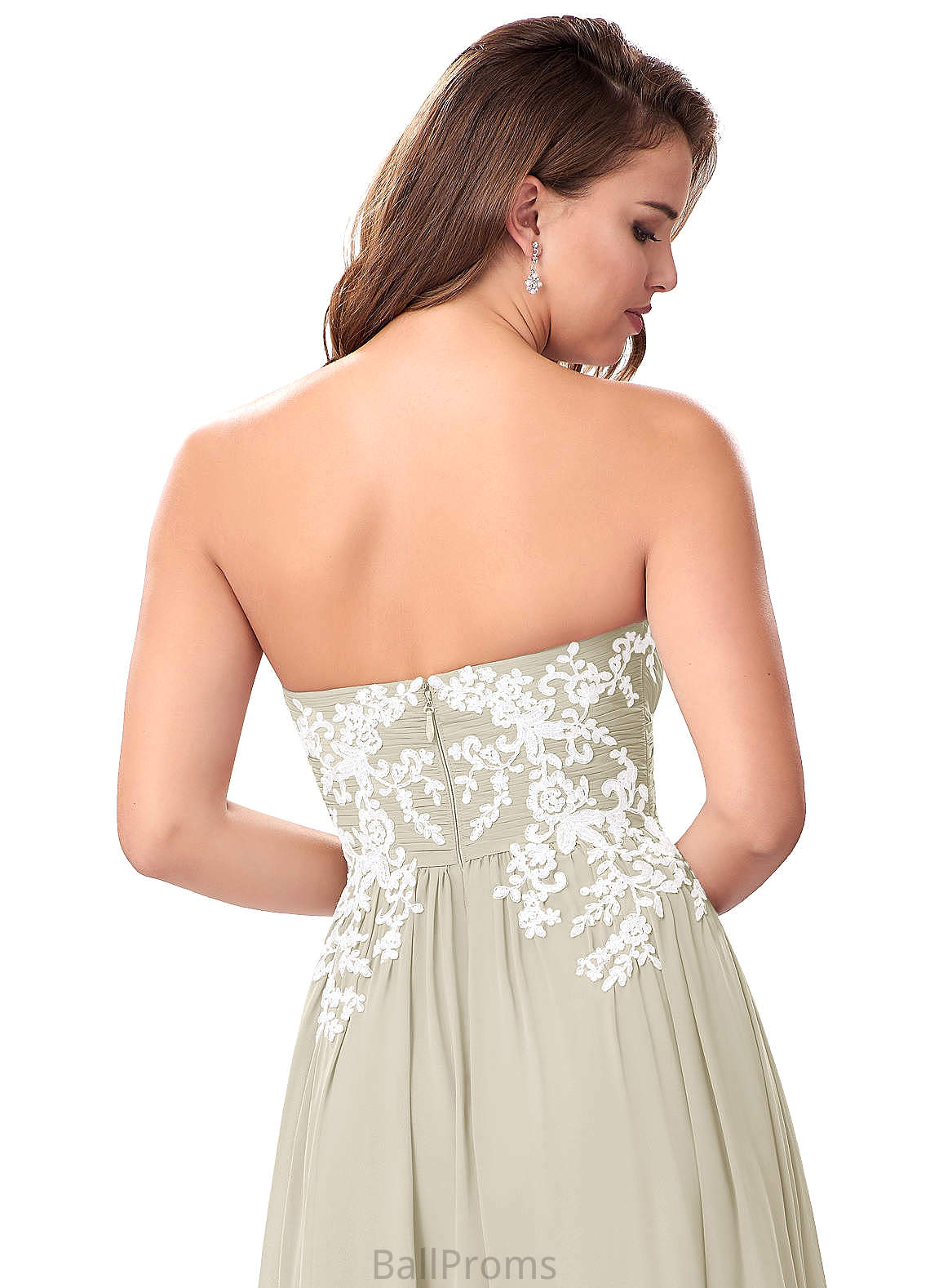 Danika Tea Length Sleeveless Natural Waist A-Line/Princess Spaghetti Staps Bridesmaid Dresses