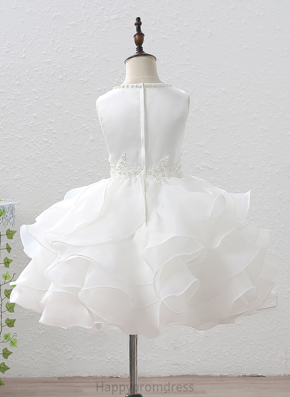 Flower Girl Dresses Maureen Ruffles/Beading/Appliques Court Train - Girl Dress Organza/Satin With Sleeveless Flower Ball-Gown/Princess Neck Scoop