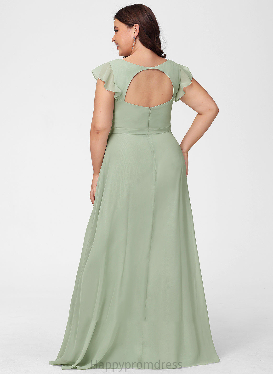 V-neck Floor-Length SplitFront Embellishment A-Line Neckline Fabric Silhouette Length Erica Floor Length Sleeveless Bridesmaid Dresses