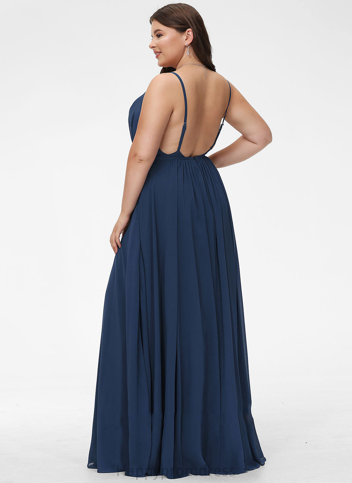 Neckline Embellishment SplitFront Silhouette Floor-Length Fabric V-neck A-Line Length Libby Floor Length Sleeveless Bridesmaid Dresses