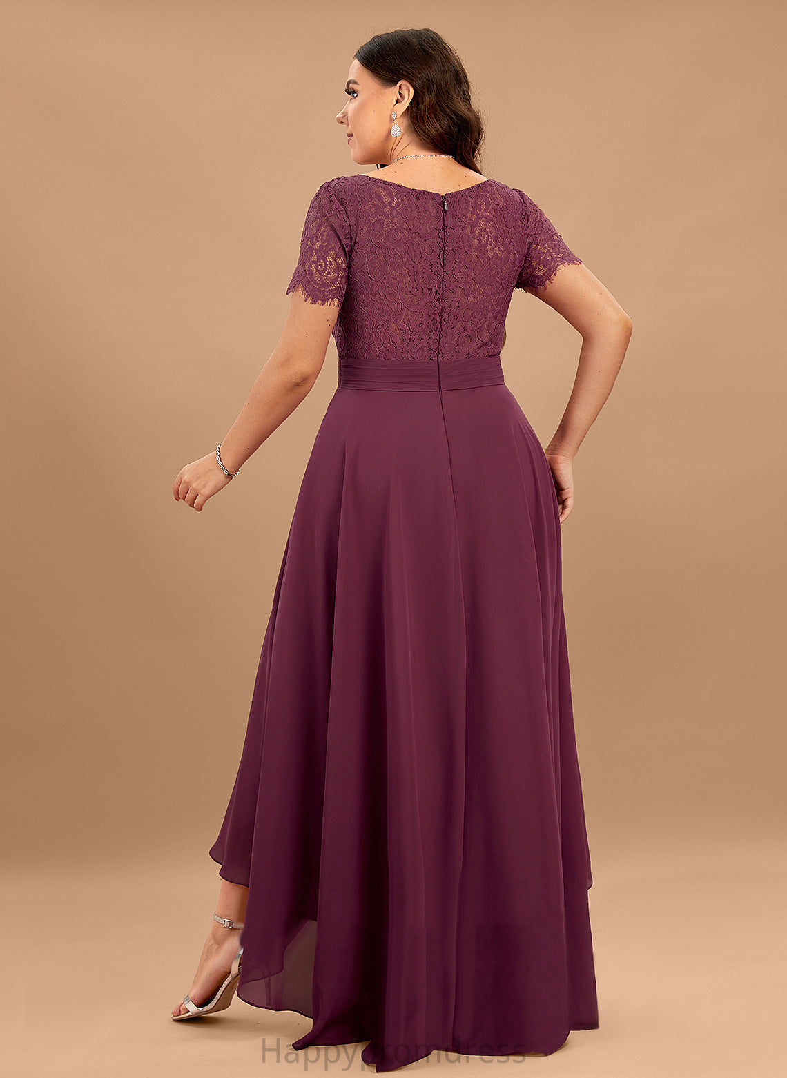 V-neck A-Line Embellishment Length Neckline Asymmetrical Fabric Pleated Silhouette Finley A-Line/Princess Scoop Bridesmaid Dresses