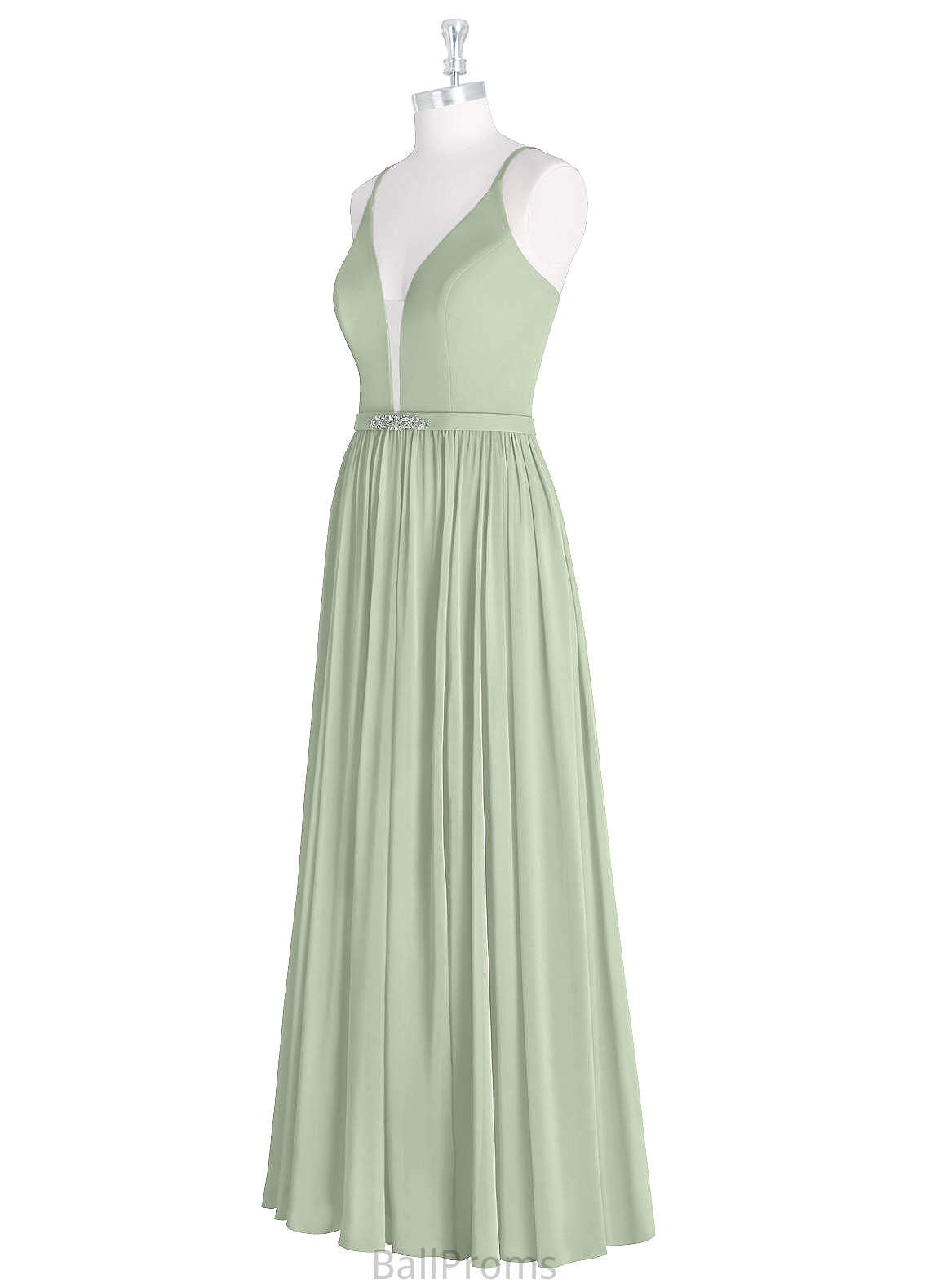 Yvonne V-Neck A-Line/Princess Sleeveless Natural Waist Floor Length Bridesmaid Dresses