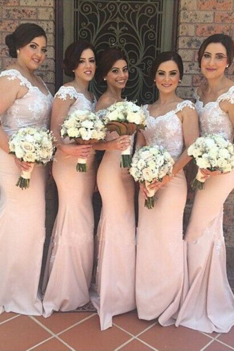 2024 Mermaid Off The Shoulder Bridesmaid Dresses  With Applique