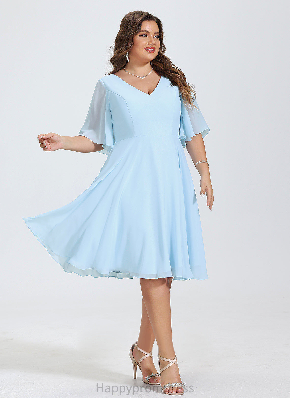 Dress V-neck Knee-Length Chiffon A-Line Shyann Cocktail Dresses Cocktail