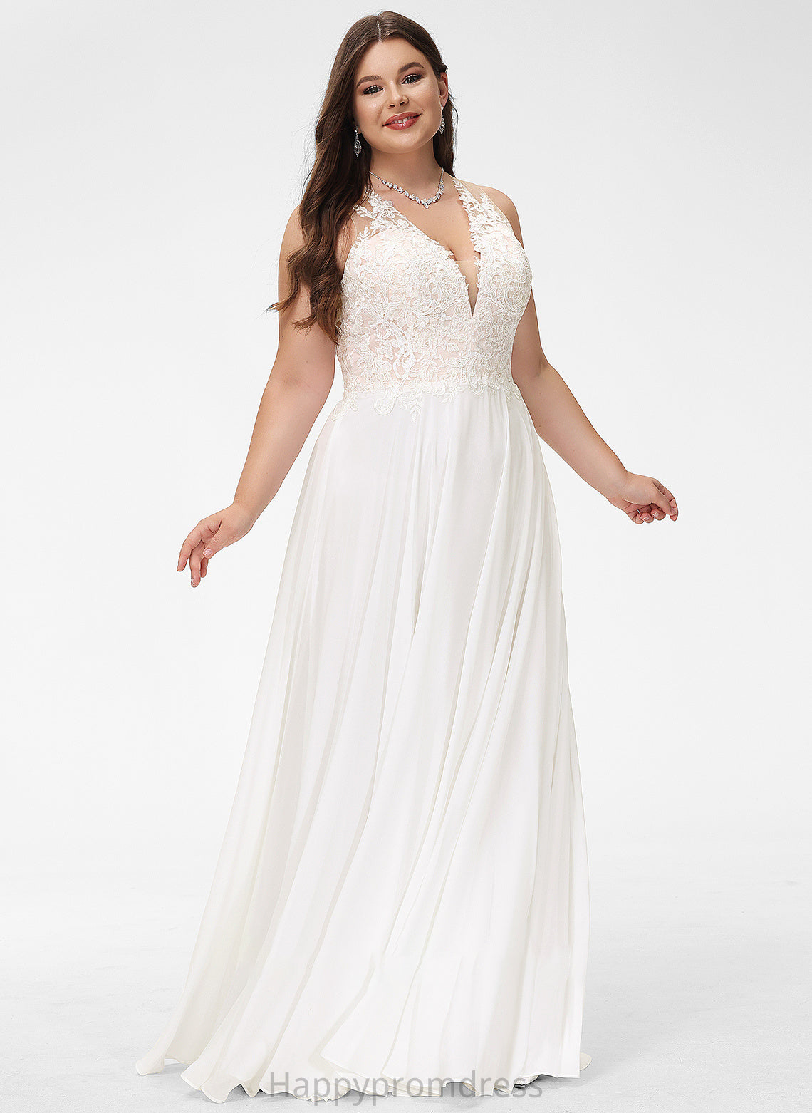 Dress Train A-Line V-neck Lace Sweep Wedding Dresses Chiffon Wedding With Lace Kenya