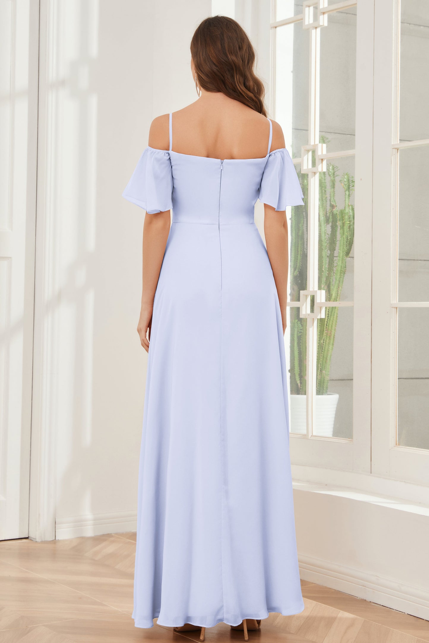 A-line Off the Shoulder Chiffon Bridesmaid Dresses