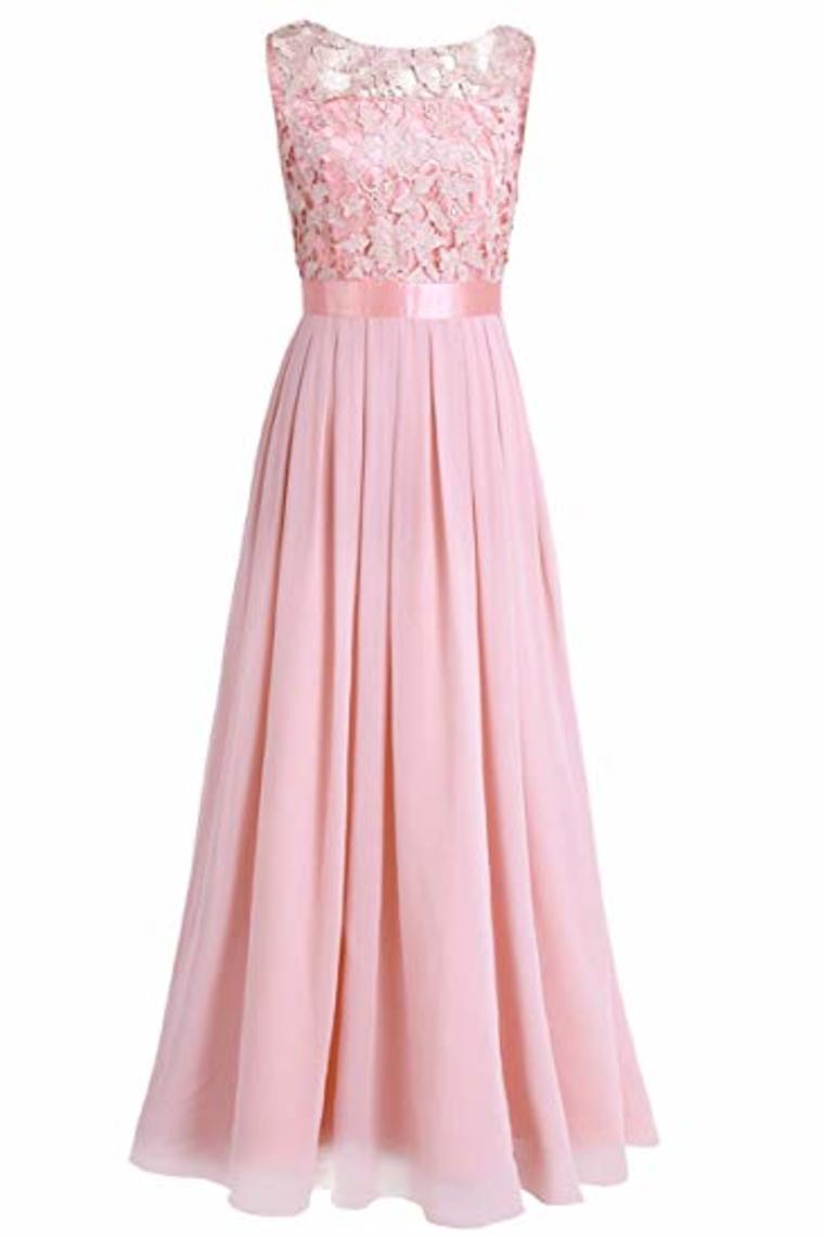 Wedding Bridesmaid Dress Chiffon Elegant Floor Length A Line