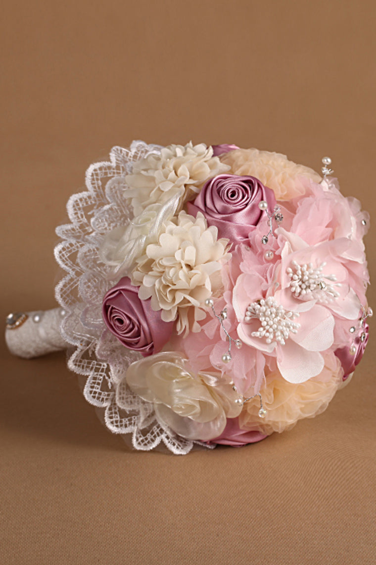 Wedding Flowers Rhinestone Round Roses Bouquets (26*22cm)